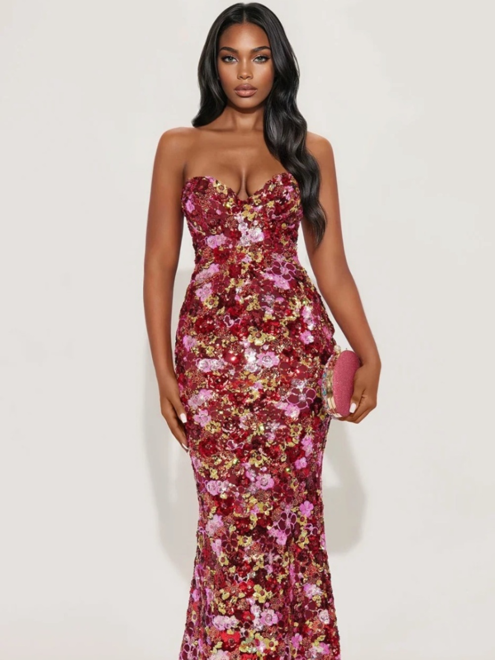 NWT Totally It Sequin Maxi Gown